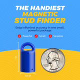 Magnetic Stud Finder: 3-Pack (Blue) Neodymium Stud Detector for Drywall. 12 lb Pull, Anti-Rust, Made in USA